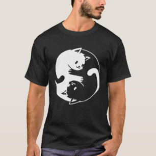 Camiseta Gato Yin Yang Fofo Espiritualidade Zen Meditação B