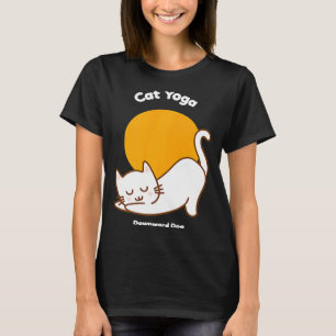Camiseta Gato Yoga Abaixo Gatinho Cão Humor Kitten Workout