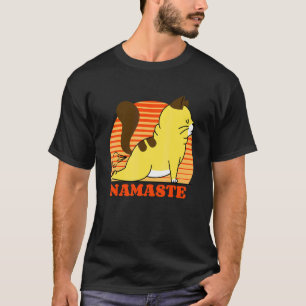 Camiseta Gato Yoga Alongamento Namaste