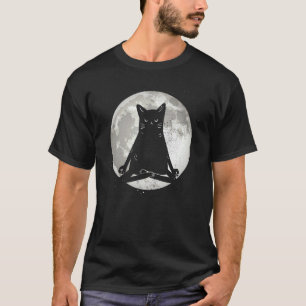 Camiseta Gato Yoga Lua