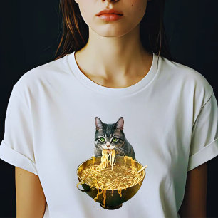 Camiseta Gato Yummy Ramen - Pet Noodles