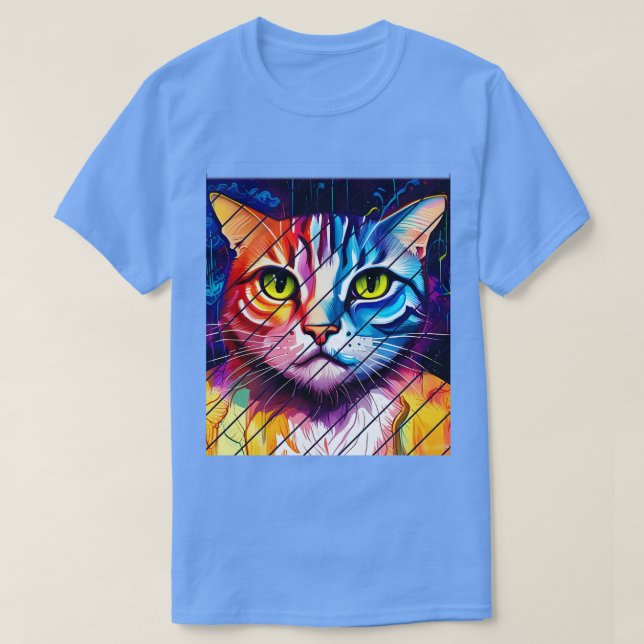 Camiseta gato zangado (Frente do Design)