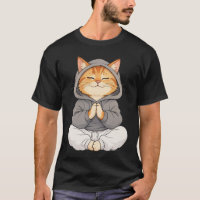Gato Zen com Capuz – Gato de Desenho Animado Fofo