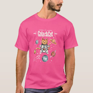 Camiseta GatoGaláctico Gráfico - Gato Astronauta Espacial n