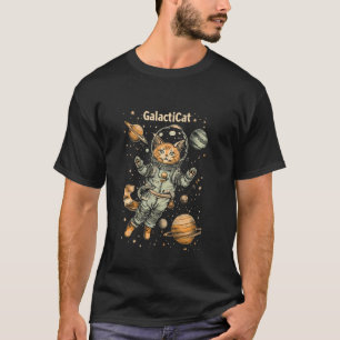 Camiseta GatoGaláctico Gráfico - Gato Astronauta Espacial n