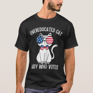 Camiseta Gatona De Gato Engraçada Que Vota Para Kamala H