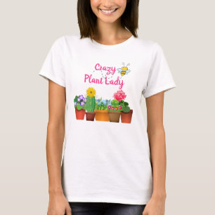 Camiseta Gatona de Planta Louca/Verão de Cactus