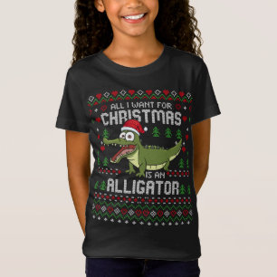 Camiseta Gator Alligator Crocodile Christmas Ugly Xmas Swea
