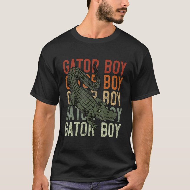Camiseta Gator Boy Alligator Men Vintage (Frente)