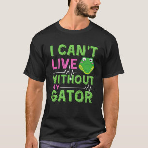 Camiseta Gator Girls Alligator Impressão Zoo Kids Gift Pull