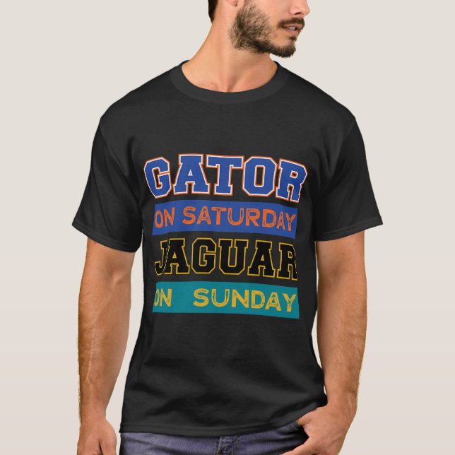 Camiseta Gator No Sábado Jaguar No Domingo Jacksonville T (Frente)