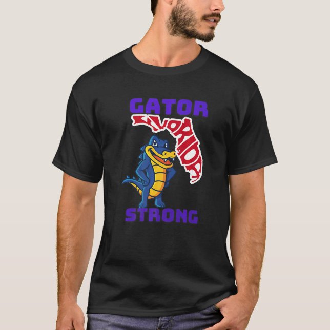 Camiseta Gator Strong Florida Alligator Crocodile Zoo Anima (Frente)