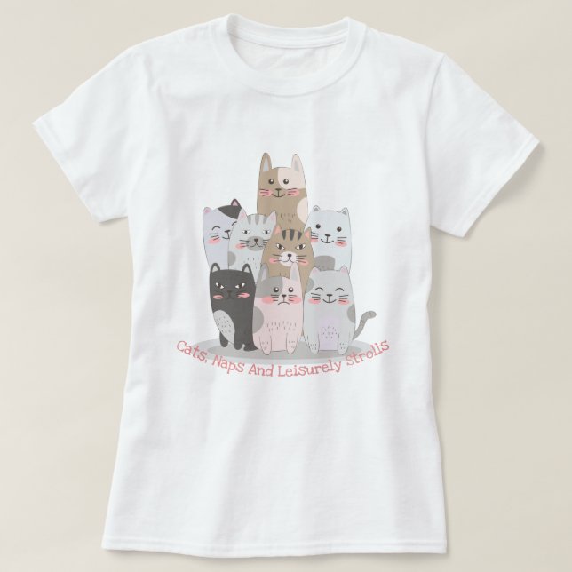 Camiseta Gatos (Frente do Design)