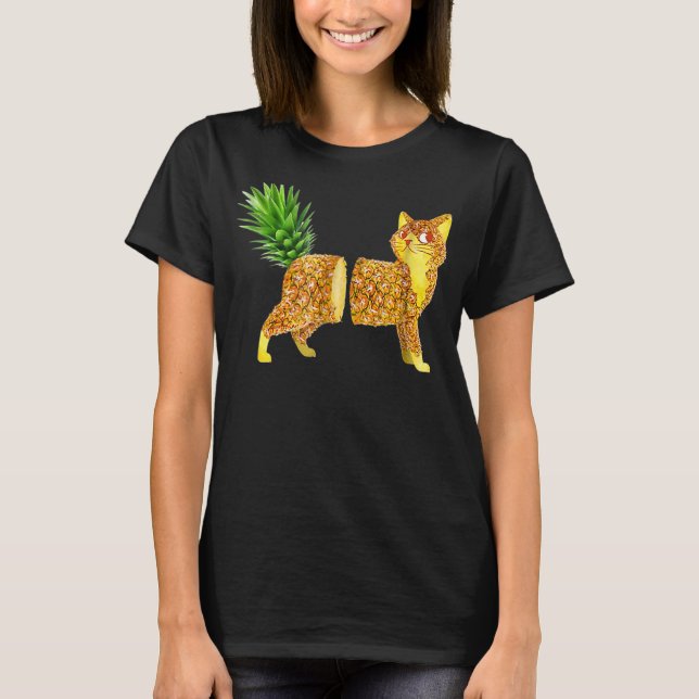 Camiseta gatos abacaxi (Frente)