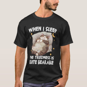 Camiseta Gatos aconchegantes t funny camisola preguiçosa c