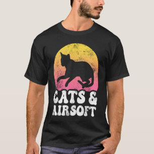 Camiseta Gatos & AirSoft Hobby Vintage Retro