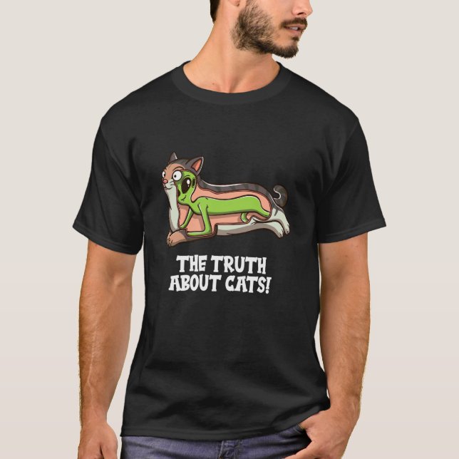 Camiseta Gatos Alien Gato Engraçado (Frente)