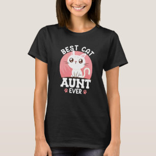 Camiseta Gatos Amam Melhor tia de gato de todos os tempos t