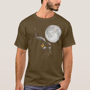 Camiseta Gatos Amarelos Gatos Lua Gato Negro Gato Negro Sor