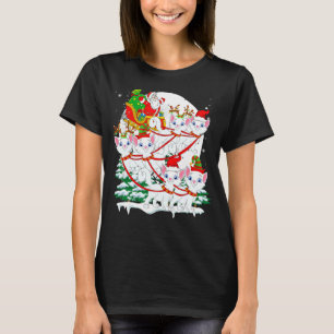 Camiseta Gatos Angora Turcos Rena de Trenó de Papai Noel Ga