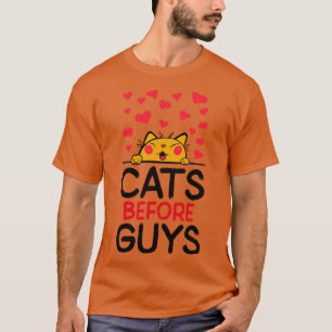 Camiseta Gatos Antes Das Caras Engraçadas Lady Novelty