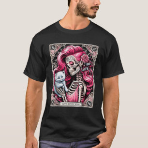 Camiseta Gatos Antes De Vatos Skeleton Cat Kitten Grump