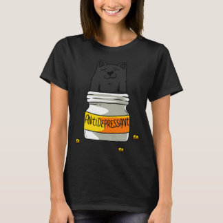 Camiseta Gatos Antidepressivos Amante de Gatos Animal Dono