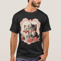 Gatos Antigos Padrão de Arte Floral de Gato Fofo e