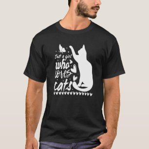Camiseta Gatos Apenas Uma Garota Que Ama 1