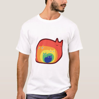 Camiseta Gatos Arco-íris