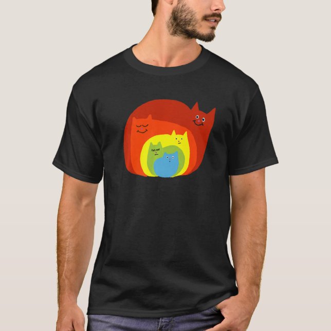 Camiseta Gatos Arco-Íris Gatos Arco-Íris Gatos Lgbt Lgbtq P (Frente)
