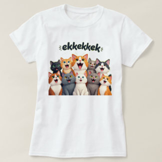 Camiseta Gatos batendo papo, bisbilhotando, ekekekekek
