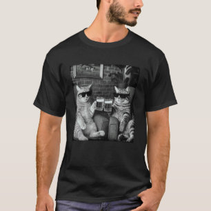 Camiseta Gatos Bebendo Cerveja Sarcasmo Engraçado Meme de G