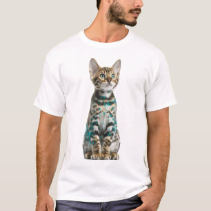 Camiseta Gatos Bengal Machos Manchados de Esmeralda
