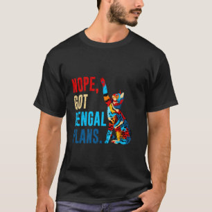 Camiseta Gatos Bengala NÃO TENHO PLANOS BENGALA Engraçado D