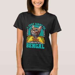 Camiseta Gatos Bengala QUEREM COMER TACOS E ACARICIAR O MEU