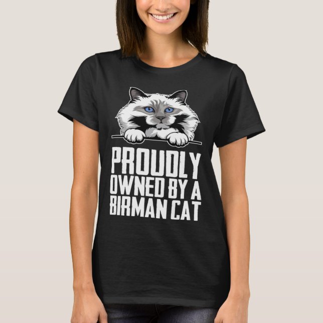Camiseta gatos Birman  gatinho Birman  mãe Birman (Frente)