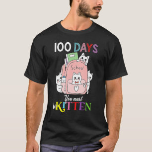Camiseta Gatos Bonitos No Saco 100 Dias Você Deve Ser Gatin
