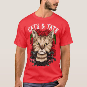 Camiseta Gatos Bonitos Que Tinham Tatuagem Engraçada Obceca