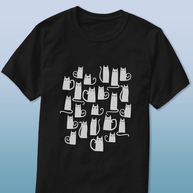 Camiseta Gatos Brancos Diversos (White cats fun animal lover t-shirt)