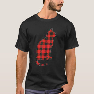 Camiseta Gatos Buffalo Plaid Pijama Natal Gato Natal Corres