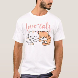 Camiseta Gatos-cama em bruto 1
