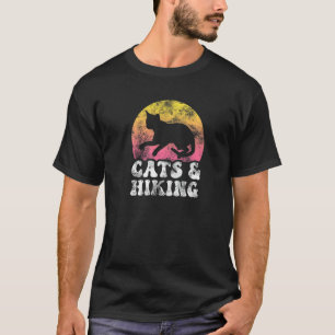 Camiseta Gatos & Caminhada Hobby Vintage Retro