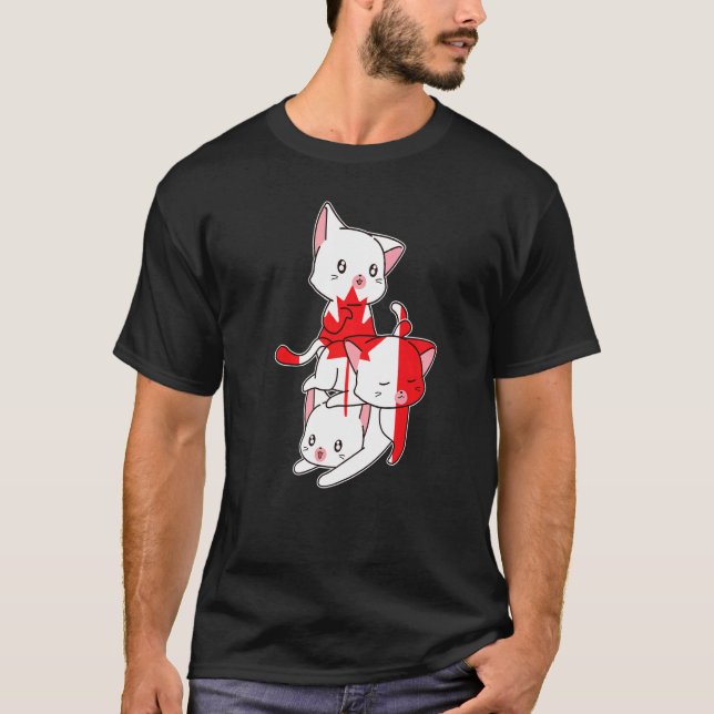 Camiseta Gatos Canadá Canadense Canadá (Frente)