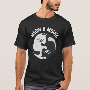 Camiseta Gatos Chineses Meow E Myang Yin Yang Cat