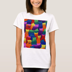 Camiseta Gatos coloridos
