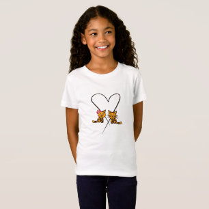 Camiseta Gatos com coração
