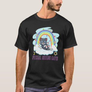 Camiseta Gatos com Necessidades Especiais Arco-íris