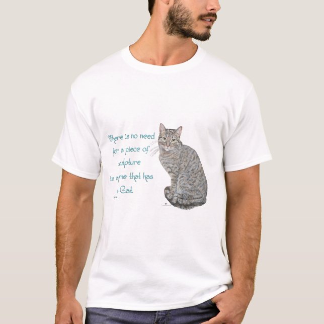 Camiseta Gatos como escultura (Frente)