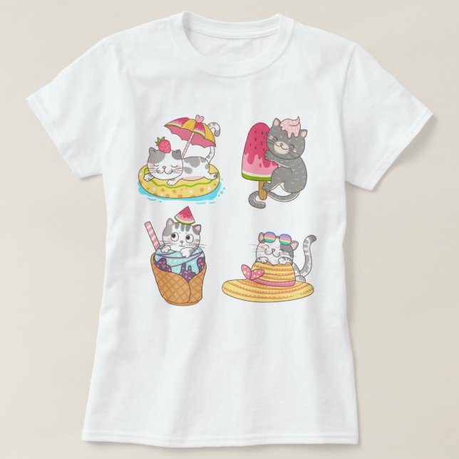 Camiseta Gatos Cons (Frente do Design)